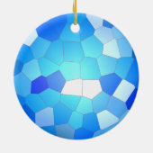 Sky Blue Mosaic Pattern Keramisch Ornament (Achterkant)