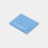 Sky Blue Myriad of Monograms With Your Name Post-it® Notes (Schuin)