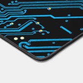 Sky Blue Naam, Zwart & Blauw Circuit Board Bureaumat (Hoek)