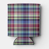 Sky Blue Navy Burgundy Pistach Preppy Madras Pset Blikjeskoeler (Voorkant)