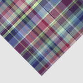 Sky Blue Navy Burgundy Pistach Preppy Madras Pset Tissuepapier (Detail)