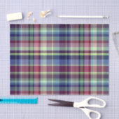 Sky Blue Navy Burgundy Pistach Preppy Madras Pset Tissuepapier (Craft)