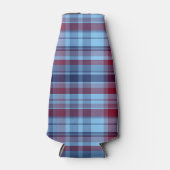 Sky Blue Navy Burgundy Preppy Madras Flesjeskoeler (Voorkant)