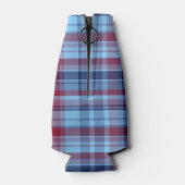 Sky Blue Navy Burgundy Preppy Madras Flesjeskoeler (Achterkant)