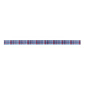 Sky Blue Navy Burgundy Preppy Madras Satijnen Lint (Voorkant)
