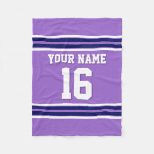 Sky Blue Navy White Team Jersey Sports Jersey Fleece Deken