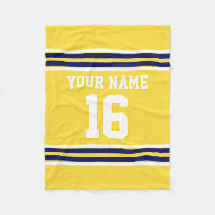 Sky Blue Navy White Team Jersey Sports Jersey Fleece Deken