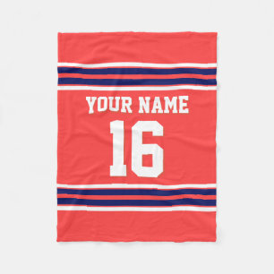 Sky Blue Navy White Team Jersey Sports Jersey Fleece Deken