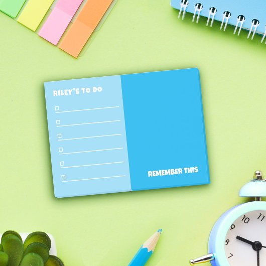 Sky Blue om te doen en te onthouden Notities Post-it® Notes
