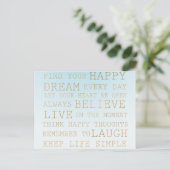 Sky Blue Ombre Briefkaart (Staand voorkant)
