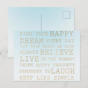 Sky Blue Ombre Briefkaart