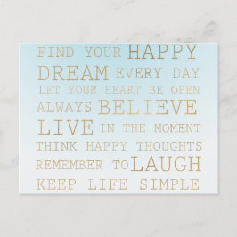 Sky Blue Ombre Briefkaart