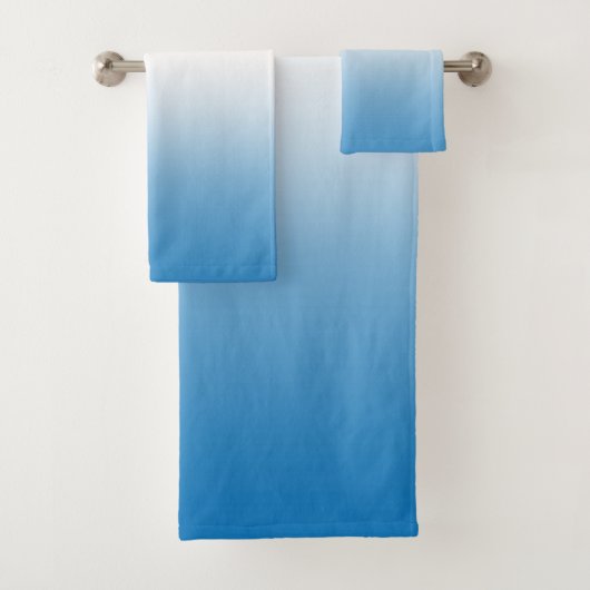 Sky Blue Ombre Gradient Color Bath-handdoekset Bad Handdoek (Insitu)