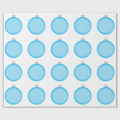 Sky Blue Ornament inpakpapier (Vlak)