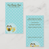 Sky Blue Owls Visitekaartjes (Voorkant / Achterkant)