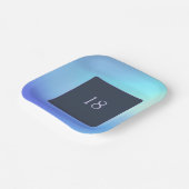 Sky Blue Paper-Bord Papieren Bordje (Gebogen)