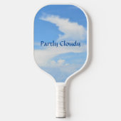 Sky Blue Partly Cloudy met een Twist Pickleball Paddle (Voorkant)