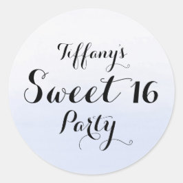 Sky Blue Pastel Ombre Sweet 16 Sticker
