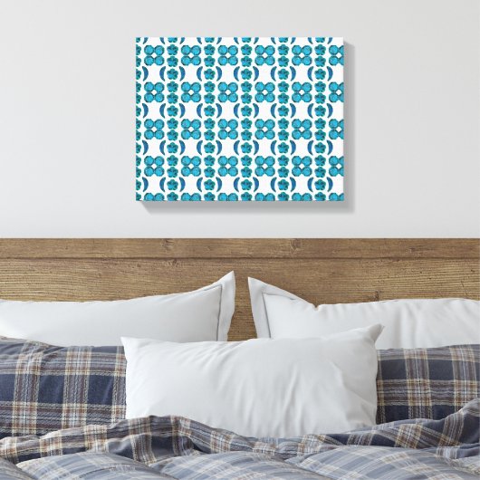 Sky Blue Pattern Canvas Afdruk (Insitu (Slaapkamer))