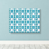 Sky Blue Pattern Canvas Afdruk (Insitu (Houten vloer))
