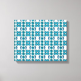 Sky Blue Pattern Canvas Afdruk