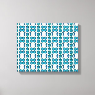 Sky Blue Pattern Canvas Afdruk