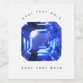 Sky Blue Pattern Wijn Etiket (Enkel label)