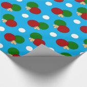 Sky blue ping pongpatroon cadeaupapier (Hoek)