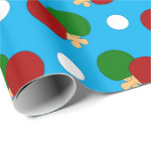 Sky blue ping pongpatroon cadeaupapier (Rol Hoek)