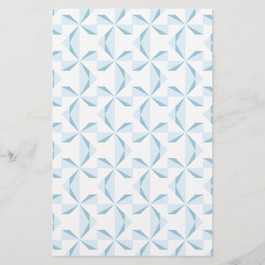 Sky Blue Pinwheels Briefpapier (Voorkant)