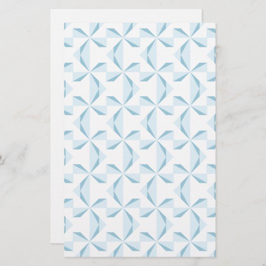 Sky Blue Pinwheels Briefpapier (Voorkant / Achterkant)