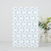 Sky Blue Pinwheels Briefpapier (Staand voorkant)