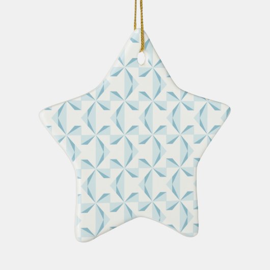 Sky Blue Pinwheels Keramisch Ornament (Rechts)