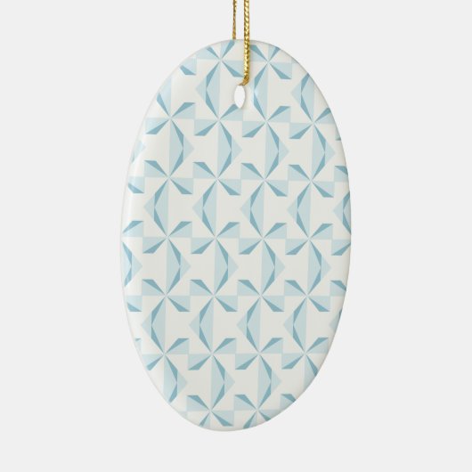 Sky Blue Pinwheels Keramisch Ornament (Rechts)