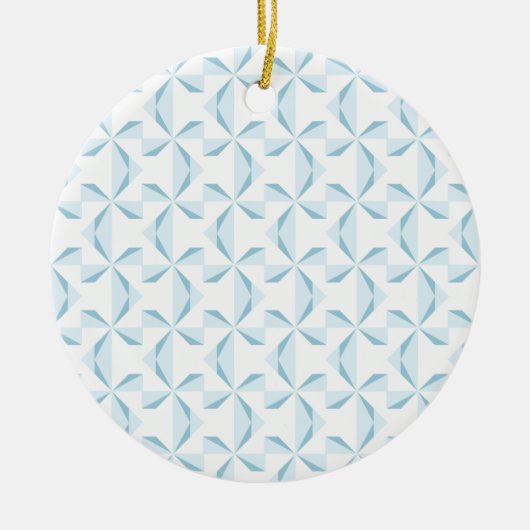 Sky Blue Pinwheels Keramisch Ornament (Voorkant)