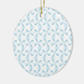 Sky Blue Pinwheels Keramisch Ornament (Links)