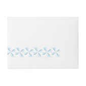 Sky Blue Pinwheels Omwikkelbaar Adreslabel (Voorkant)