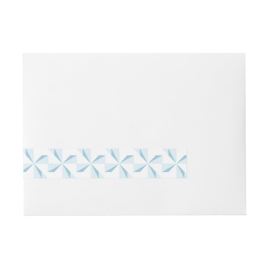 Sky Blue Pinwheels Omwikkelbaar Adreslabel (Voorkant)