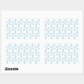 Sky Blue Pinwheels Rechthoekige Sticker (Vel)