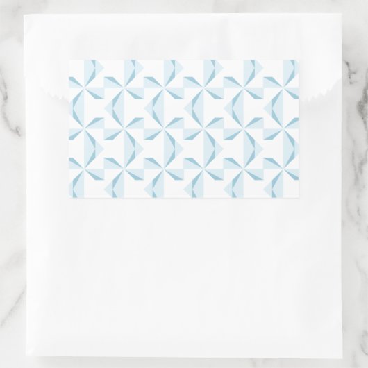 Sky Blue Pinwheels Rechthoekige Sticker (Tas)