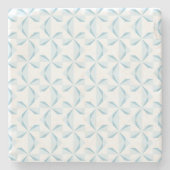 Sky Blue Pinwheels Stenen Onderzetter (Voorkant)
