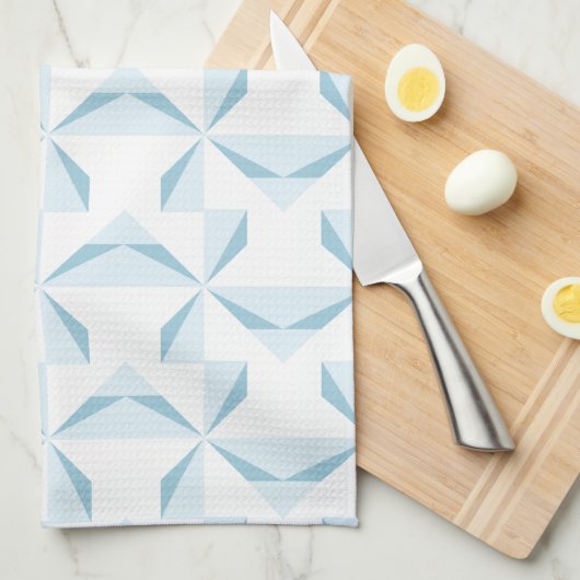 Sky Blue Pinwheels Theedoek (Quarter Fold)