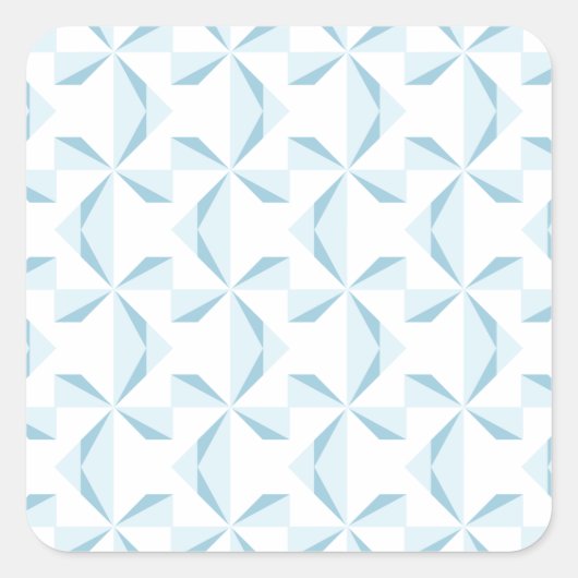 Sky Blue Pinwheels Vierkante Sticker (Voorkant)