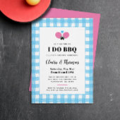 Sky Blue Plaid I Do BBQ Ping Pong Uitnodiging