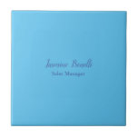 Sky Blue Professional Modern Minimalist Naam toevo Tegeltje<br><div class="desc">U kunt de Lettertypen,  achtergrondkleur en Afbeelding,  lettertekens eenvoudig wijzigen.</div>