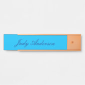 Sky Blue Professional Plain Modern Elegant Deurbordje (Voorkant)