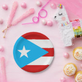 Sky Blue Puerto Rico Flag Napkin Papieren Bordje (Feest)