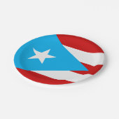 Sky Blue Puerto Rico Flag Napkin Papieren Bordje (Gekanteld)
