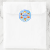 Sky Blue Purim Hamantaschen Ronde Sticker (Tas)