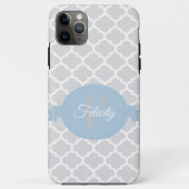 Sky Blue Quatrefoil op maat gemaakt Case-Mate iPhone Case (Achterkant)